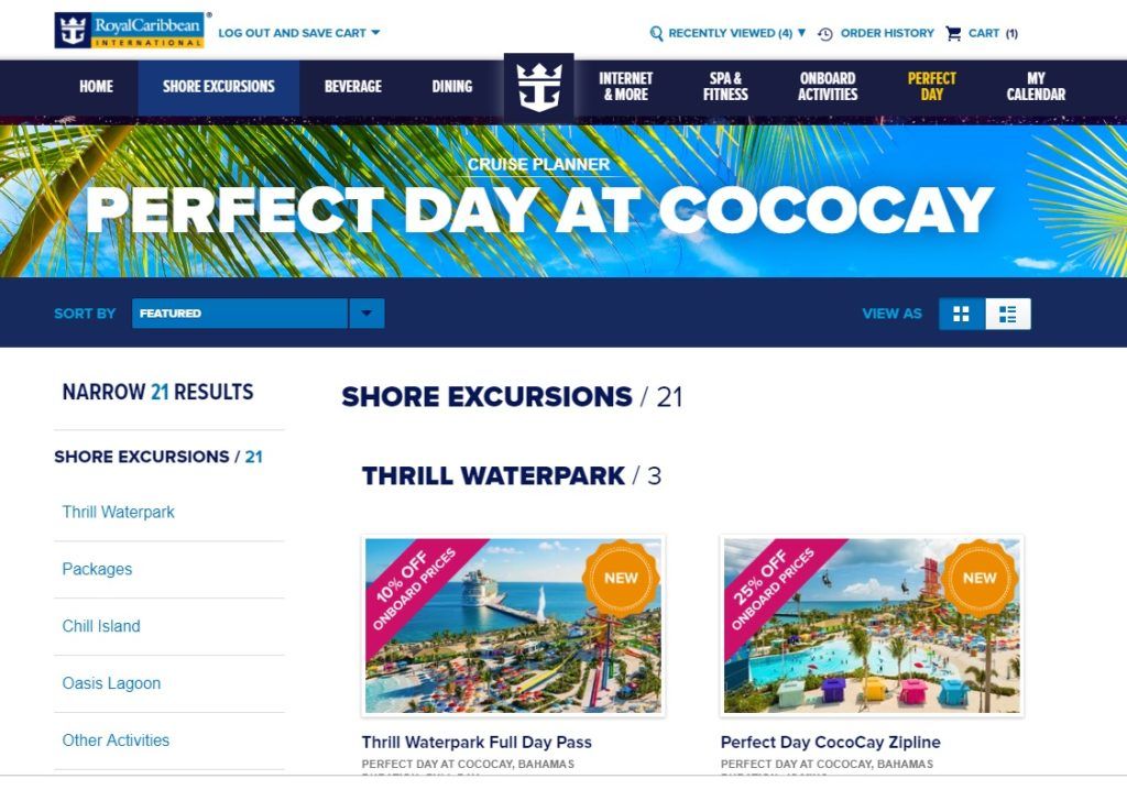 THrill Water Park at Perfect Day at CocoCay Planner